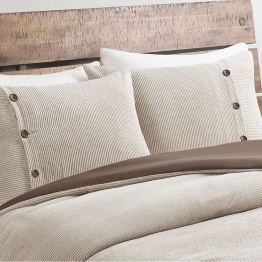Madison Park Corduroy Reversible Duvet Set